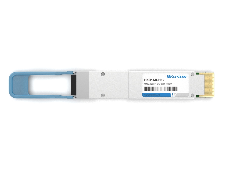 How does the QSFP-DD 400G LR4 optical transceiver accomplish a data rate of 400Gbps？